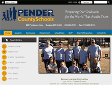 Tablet Screenshot of pendercountyschools.org