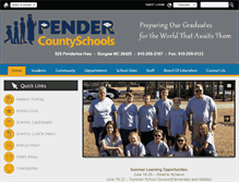 Tablet Screenshot of pendercountyschools.net